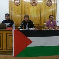 Acto en solidaridad con el pueblo palestino a cargo de Jeff Cárdenas, brigadista internacional en Palestina